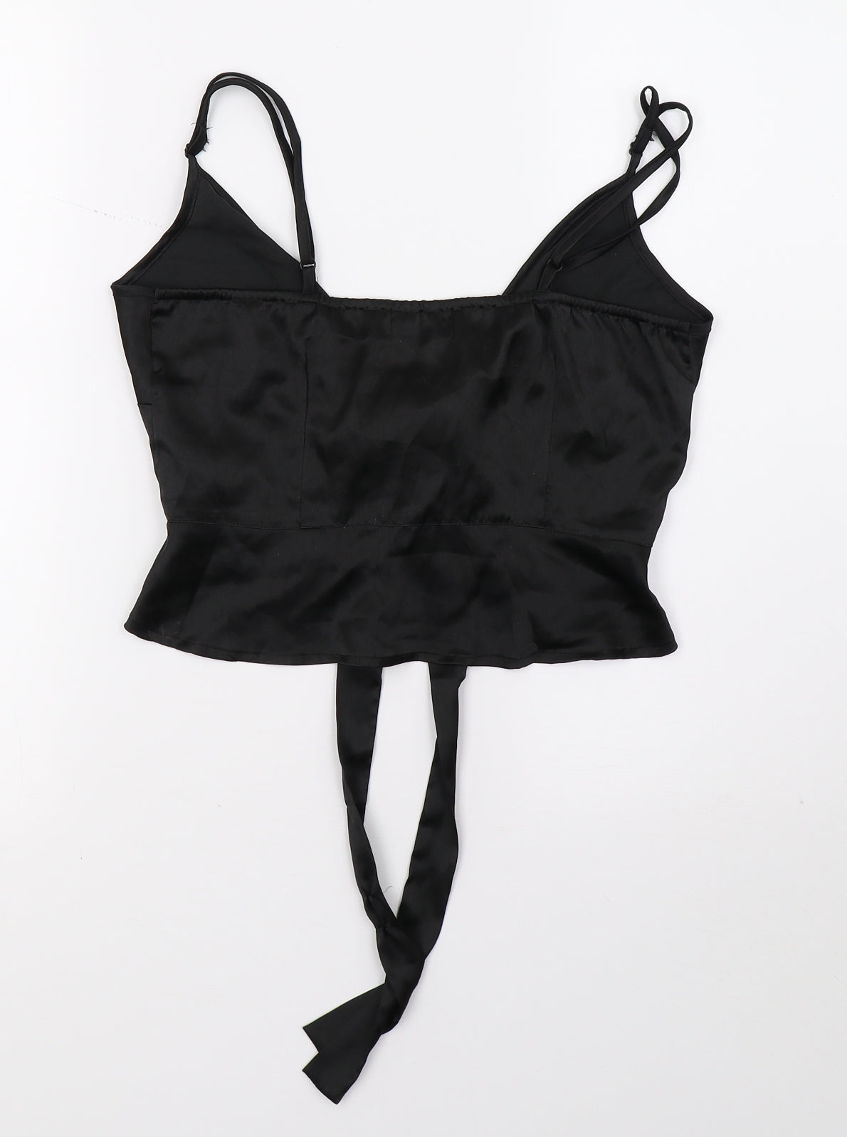 Womens UK Size 8 PRETTYLITTLETHING Black Basic T-Shirt