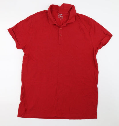 George Mens Red    Polo Size L