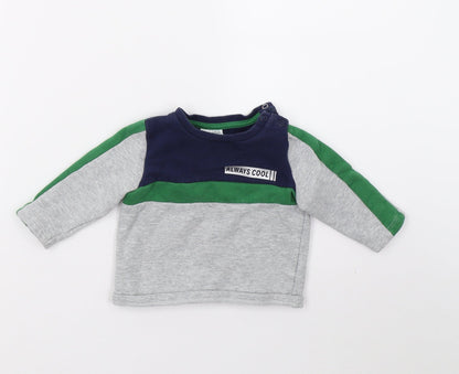 Fred & flo Boys Grey   Pullover Jumper Size 3-6 Months