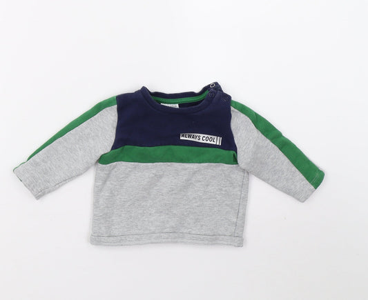 Fred & flo Boys Grey   Pullover Jumper Size 3-6 Months