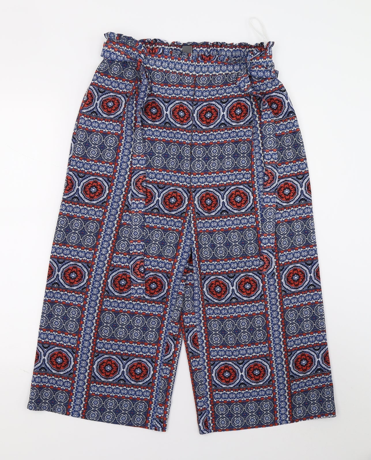 Primark Womens Blue Paisley  Trousers  Size 10 L22 in