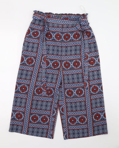 Primark Womens Blue Paisley  Trousers  Size 10 L22 in