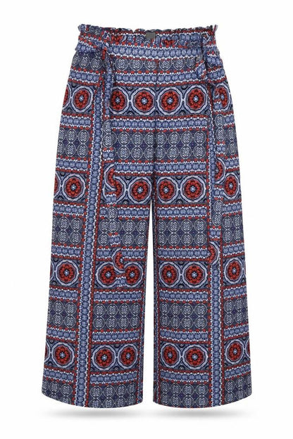 Primark Womens Blue Paisley  Trousers  Size 10 L22 in