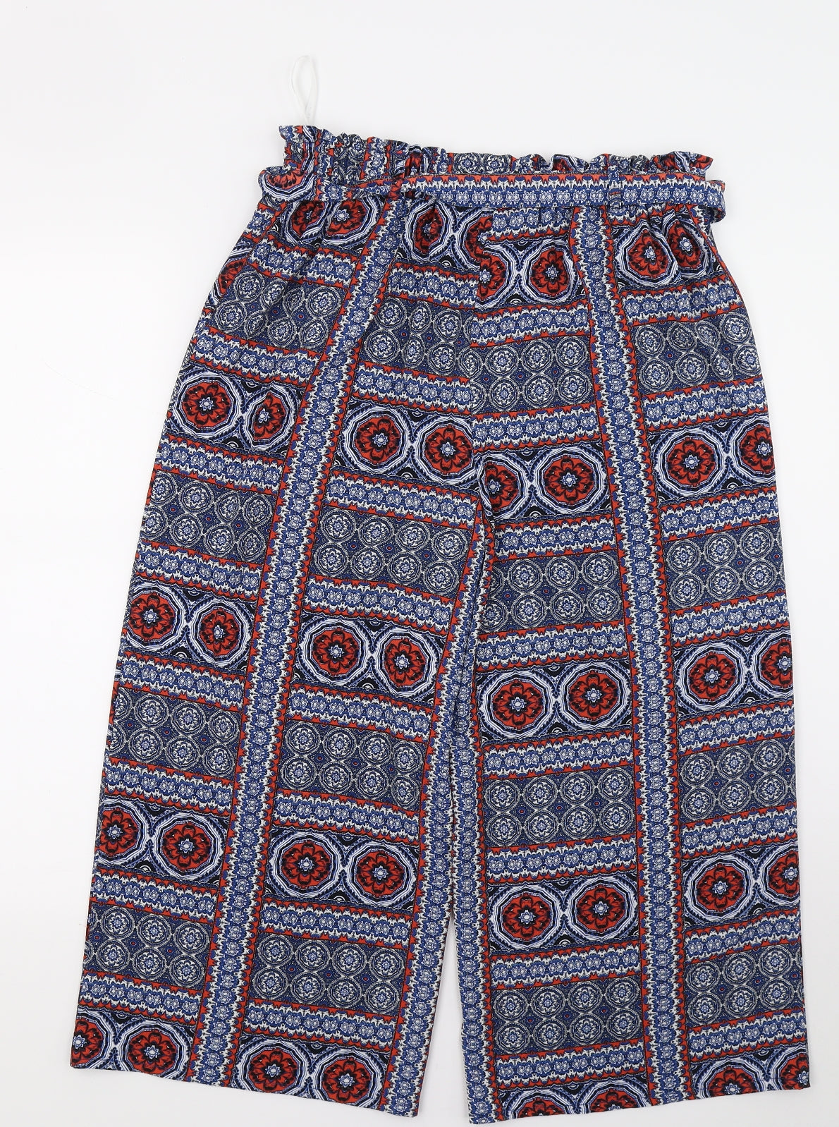 Primark Womens Blue Paisley  Trousers  Size 10 L22 in