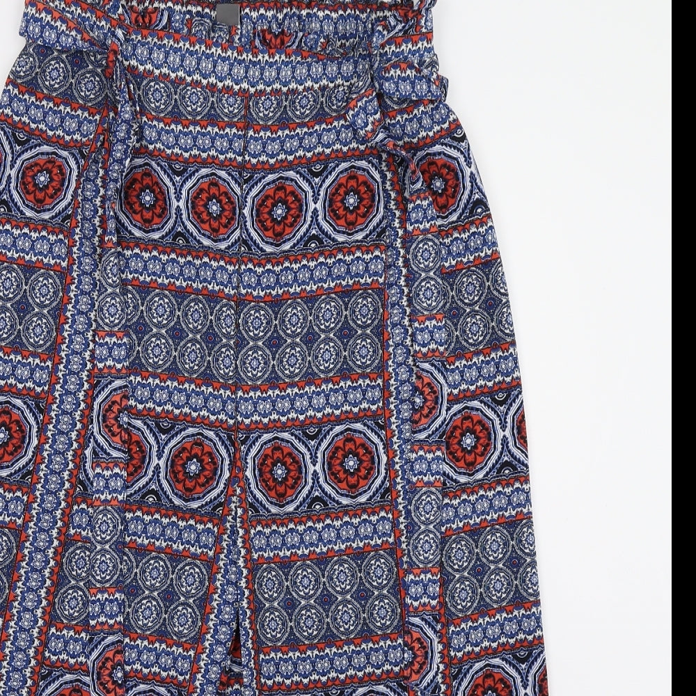 Primark Womens Blue Paisley  Trousers  Size 10 L22 in