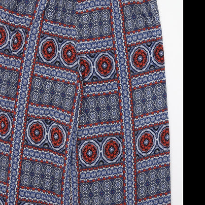 Primark Womens Blue Paisley  Trousers  Size 10 L22 in