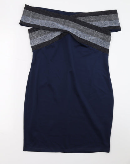 Body Flirt Womens Blue   A-Line  Size L