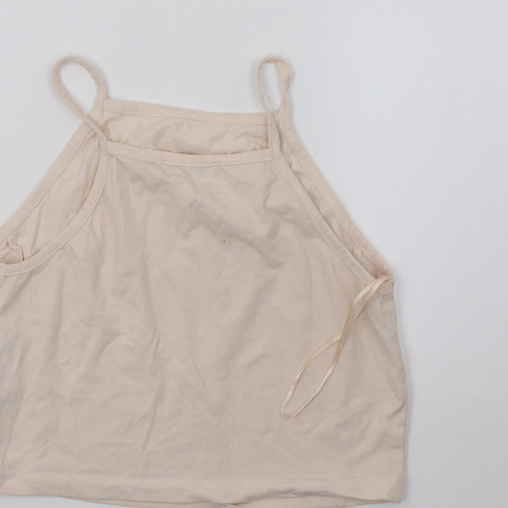 Miss Selfridge Womens Pink   Cropped T-Shirt Size 10