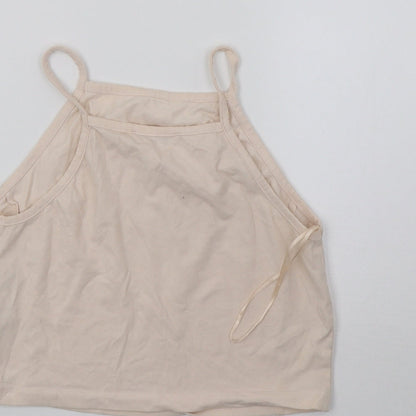 Miss Selfridge Womens Pink   Cropped T-Shirt Size 10