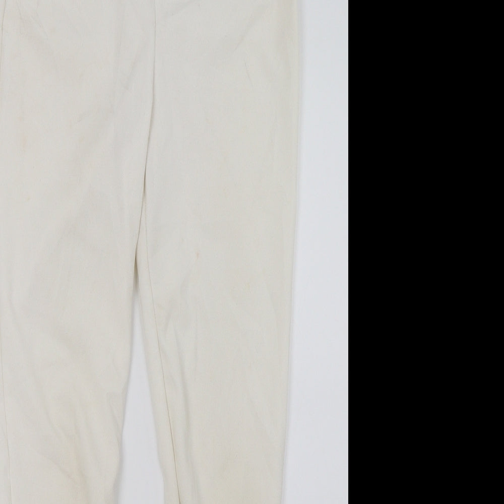 Womens UK Size 6 PRETTYLITTLETHING Regular Fit  Ivory Trousers