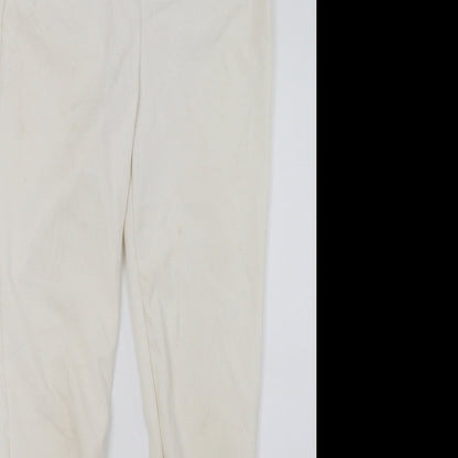 Womens UK Size 6 PRETTYLITTLETHING Regular Fit  Ivory Trousers