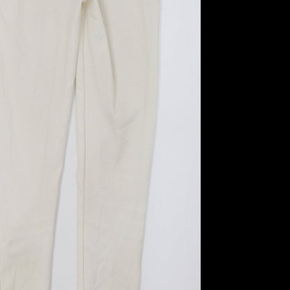 Womens UK Size 6 PRETTYLITTLETHING Regular Fit  Ivory Trousers