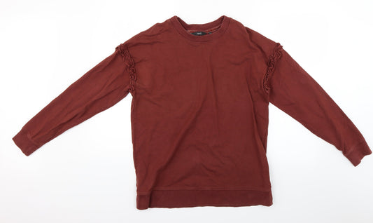 Womens UK Size 10 NEXT Brown Henley Jumper