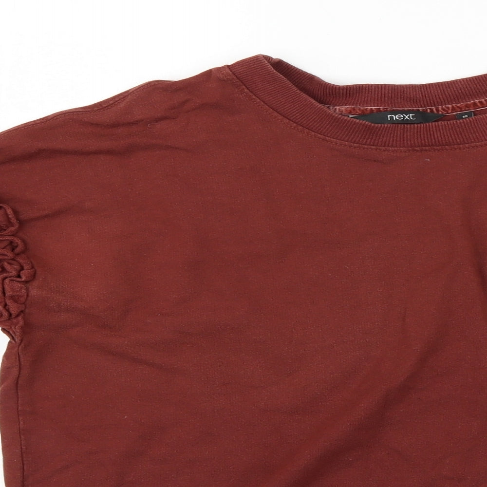 Womens UK Size 10 NEXT Brown Henley Jumper