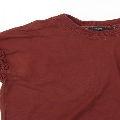 Womens UK Size 10 NEXT Brown Henley Jumper