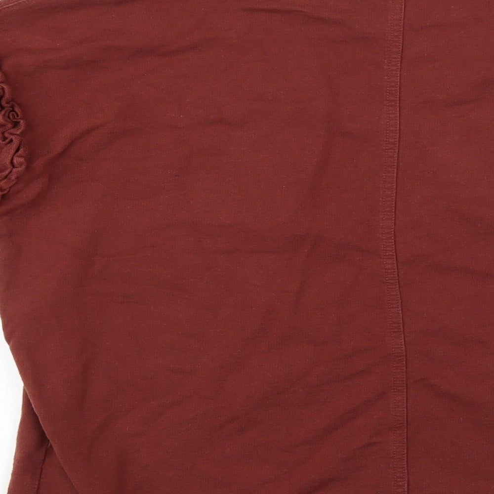 Womens UK Size 10 NEXT Brown Henley Jumper