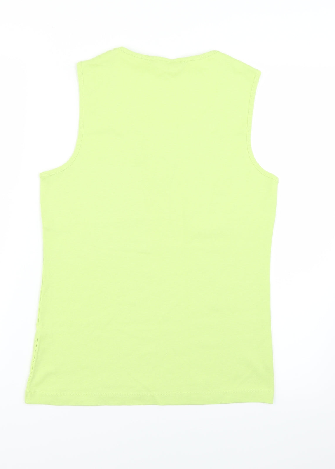 Womens UK Size S Bm Casual Green Basic Tank