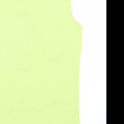 Womens UK Size S Bm Casual Green Basic Tank