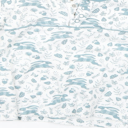 organics for kids Baby White Floral  Basic Blouse