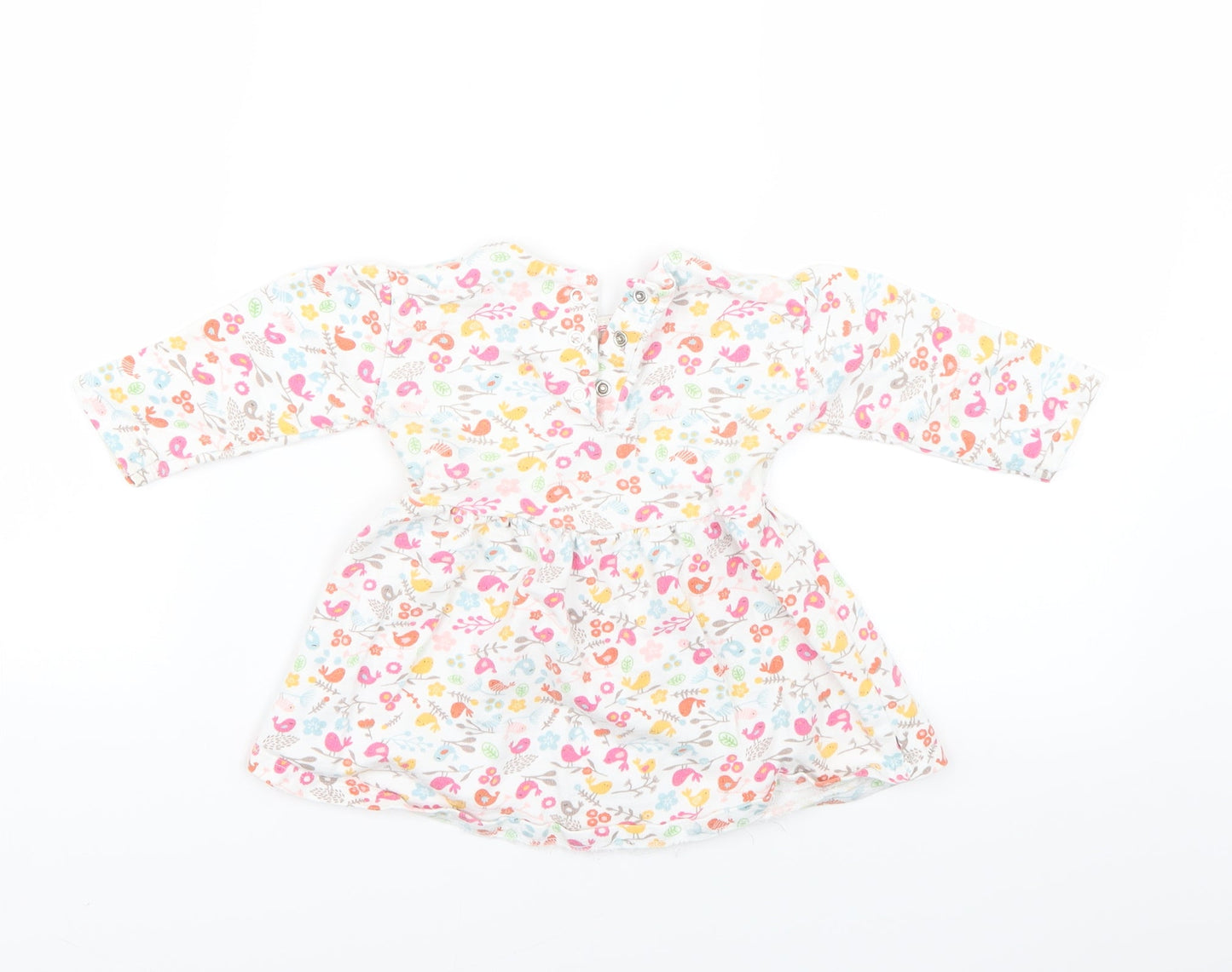 Mothercare Girls White Floral  Fit & Flare  Size 3-6 Months