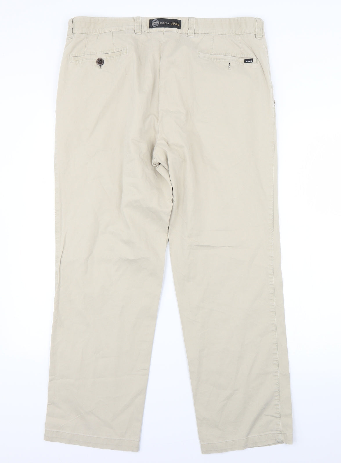 RAX Mens Beige   Chino Trousers Size 38 L25 in