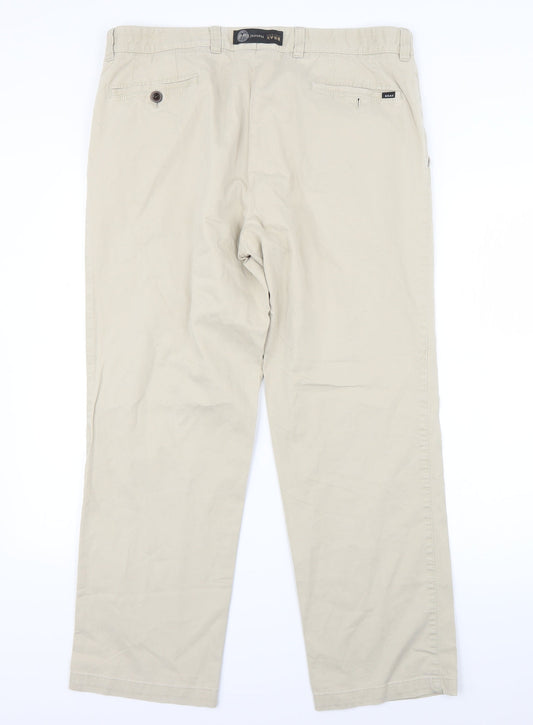 RAX Mens Beige   Chino Trousers Size 38 L25 in