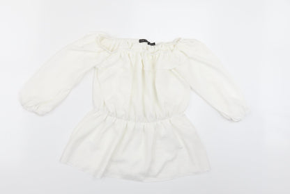 I SAW IT FIRST Womens White   Basic Blouse Size 8