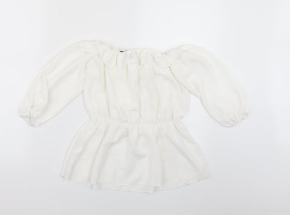 I SAW IT FIRST Womens White   Basic Blouse Size 8