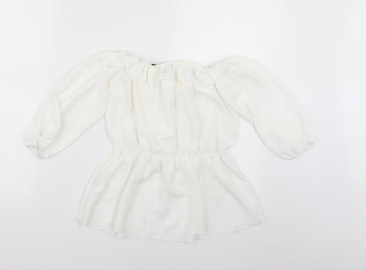 I SAW IT FIRST Womens White   Basic Blouse Size 8