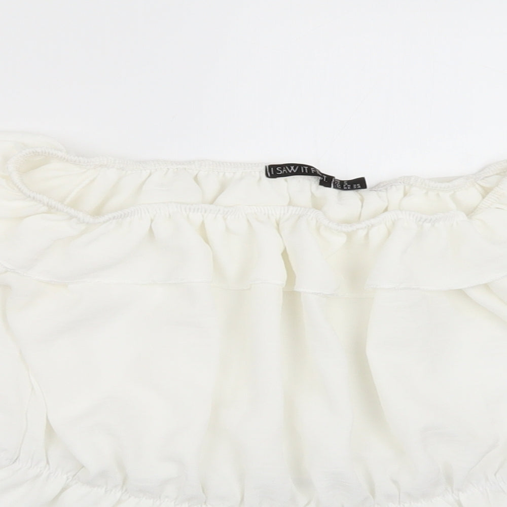 I SAW IT FIRST Womens White   Basic Blouse Size 8