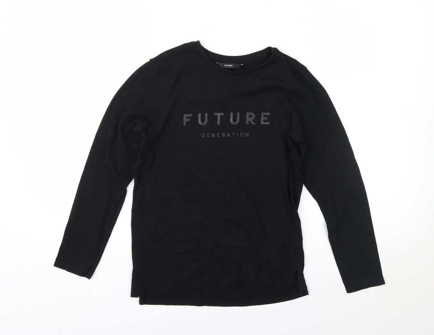 George Boys Black   Pullover Sweatshirt Size 10-11 Years  - Future Generation