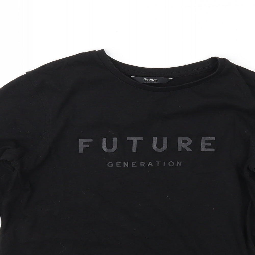 George Boys Black   Pullover Sweatshirt Size 10-11 Years  - Future Generation