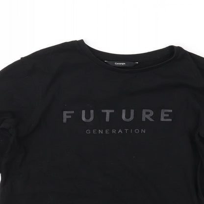 George Boys Black   Pullover Sweatshirt Size 10-11 Years  - Future Generation