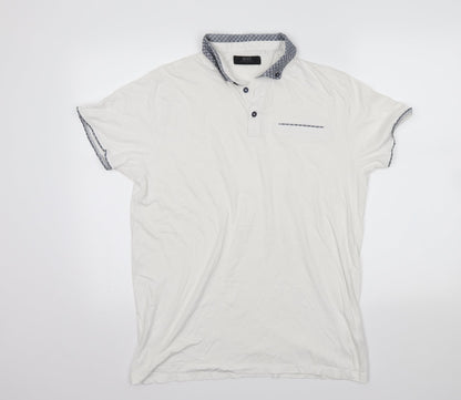 ACW85 Mens White    Polo Size L