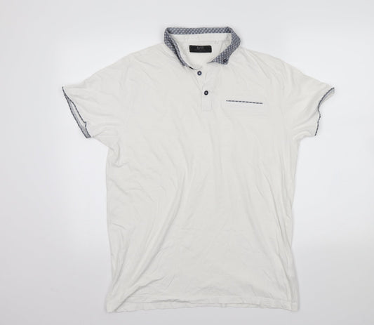ACW85 Mens White    Polo Size L