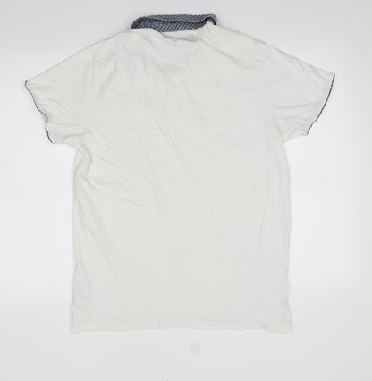 ACW85 Mens White    Polo Size L