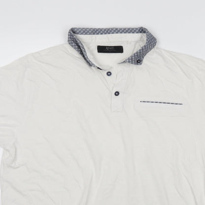 ACW85 Mens White    Polo Size L