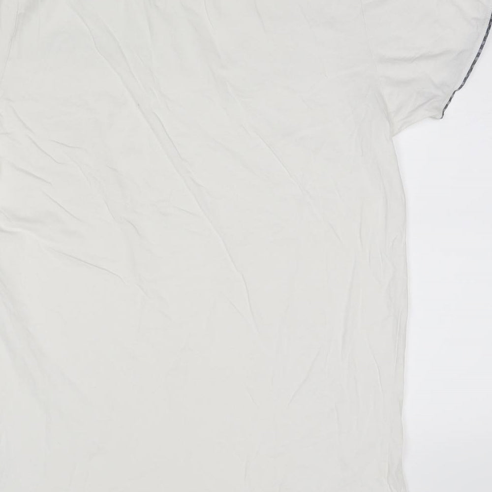 ACW85 Mens White    Polo Size L