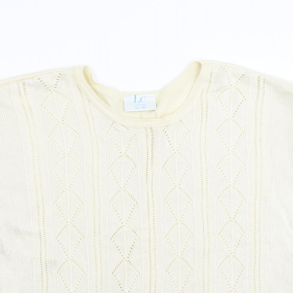 Womens UK Size 18 LC Ivory Pullover Jumper