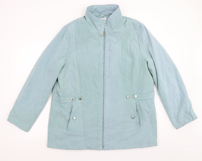 Womens UK Size XL Eleganzé Green Overcoat