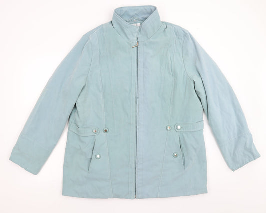 Womens UK Size XL Eleganzé Green Overcoat