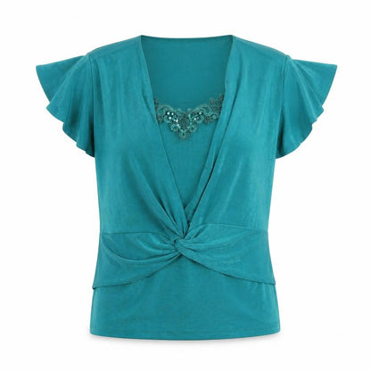 Womens UK Size L Damart Green Basic Blouse