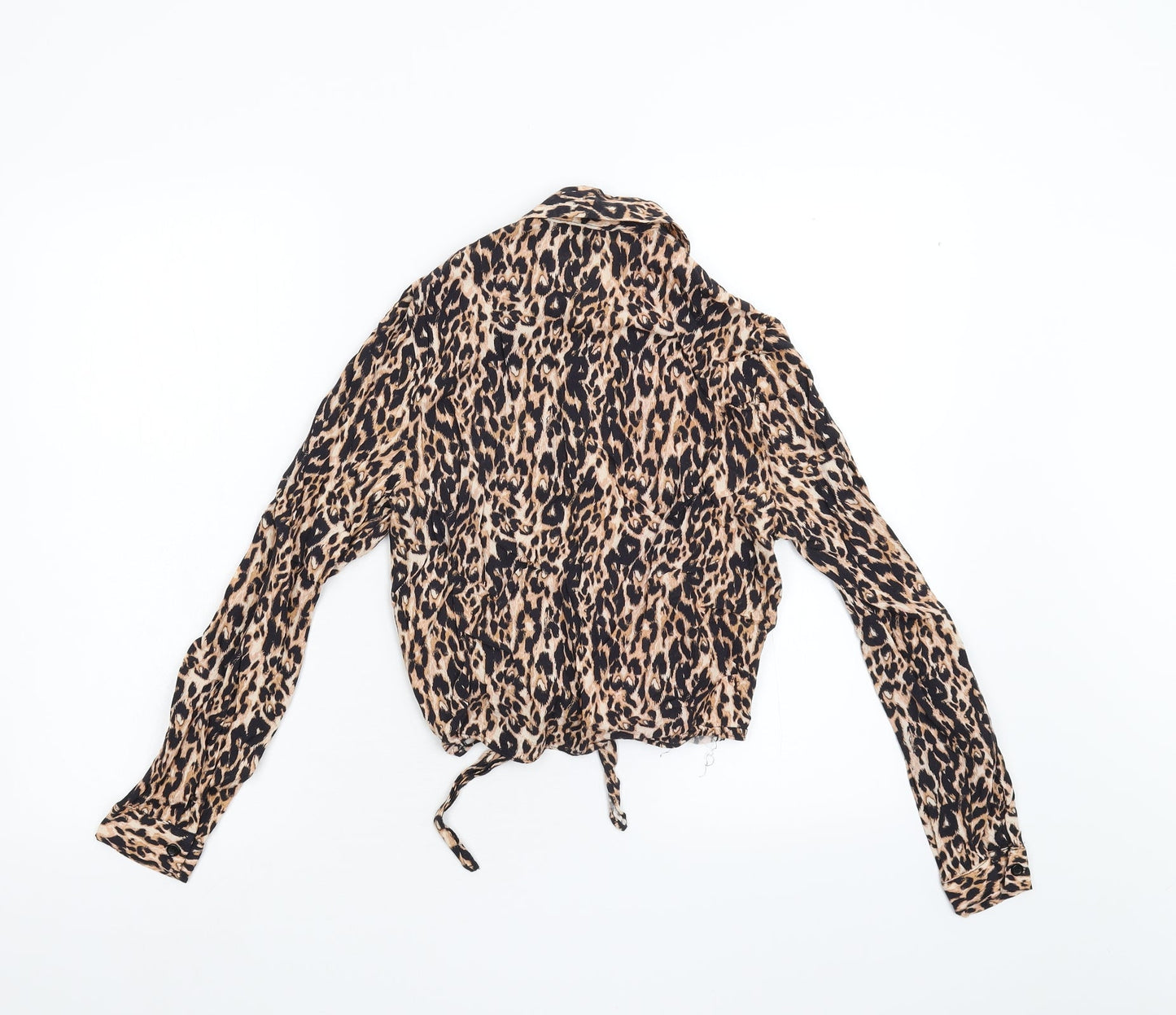 Miss Selfridge Womens Multicoloured Animal Print  Basic Blouse Size 6