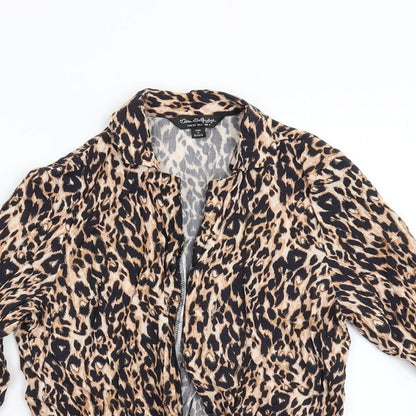 Miss Selfridge Womens Multicoloured Animal Print  Basic Blouse Size 6