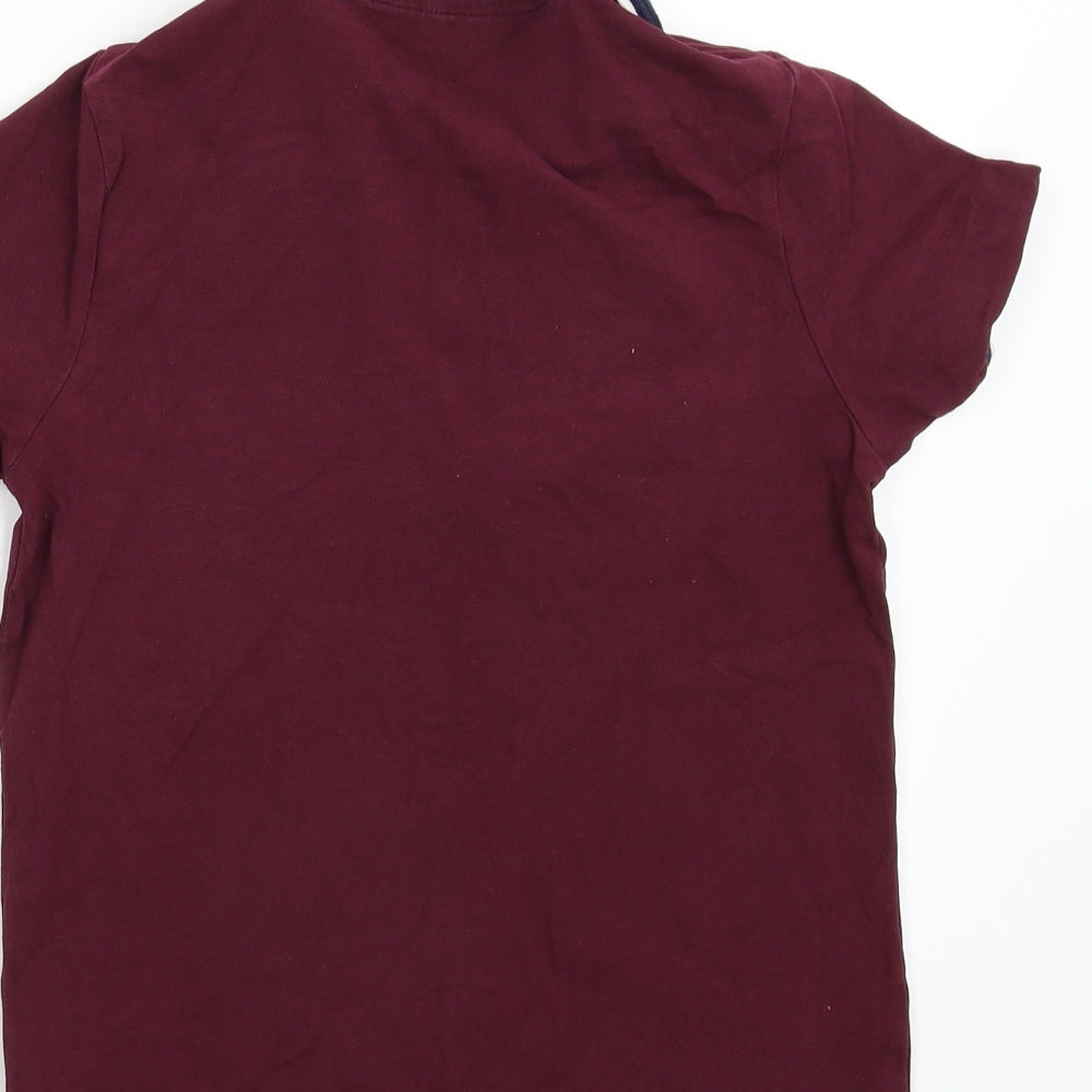 M&S Boys Red   Basic Polo Size 9-10 Years