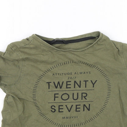 George Boys Green   Basic T-Shirt Size 6-7 Years  - Twenty four seven