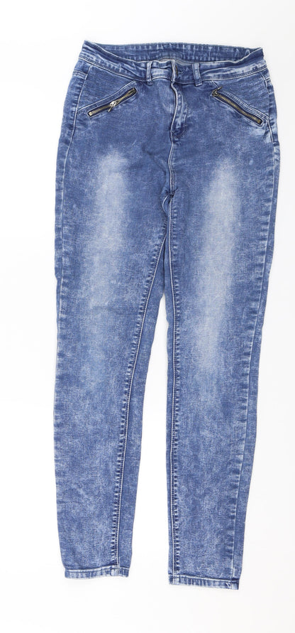Womens UK Size 28 in Preworn Regular Fit Skinny Blue Jeans