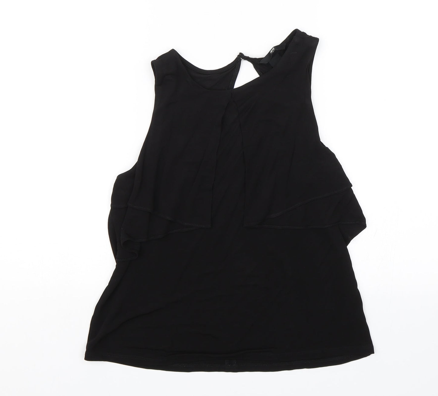 Womens UK Size XS H&M Black Basic Blouse