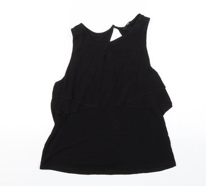Womens UK Size XS H&M Black Basic Blouse
