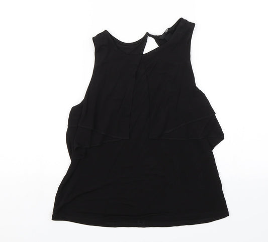 Womens UK Size XS H&M Black Basic Blouse